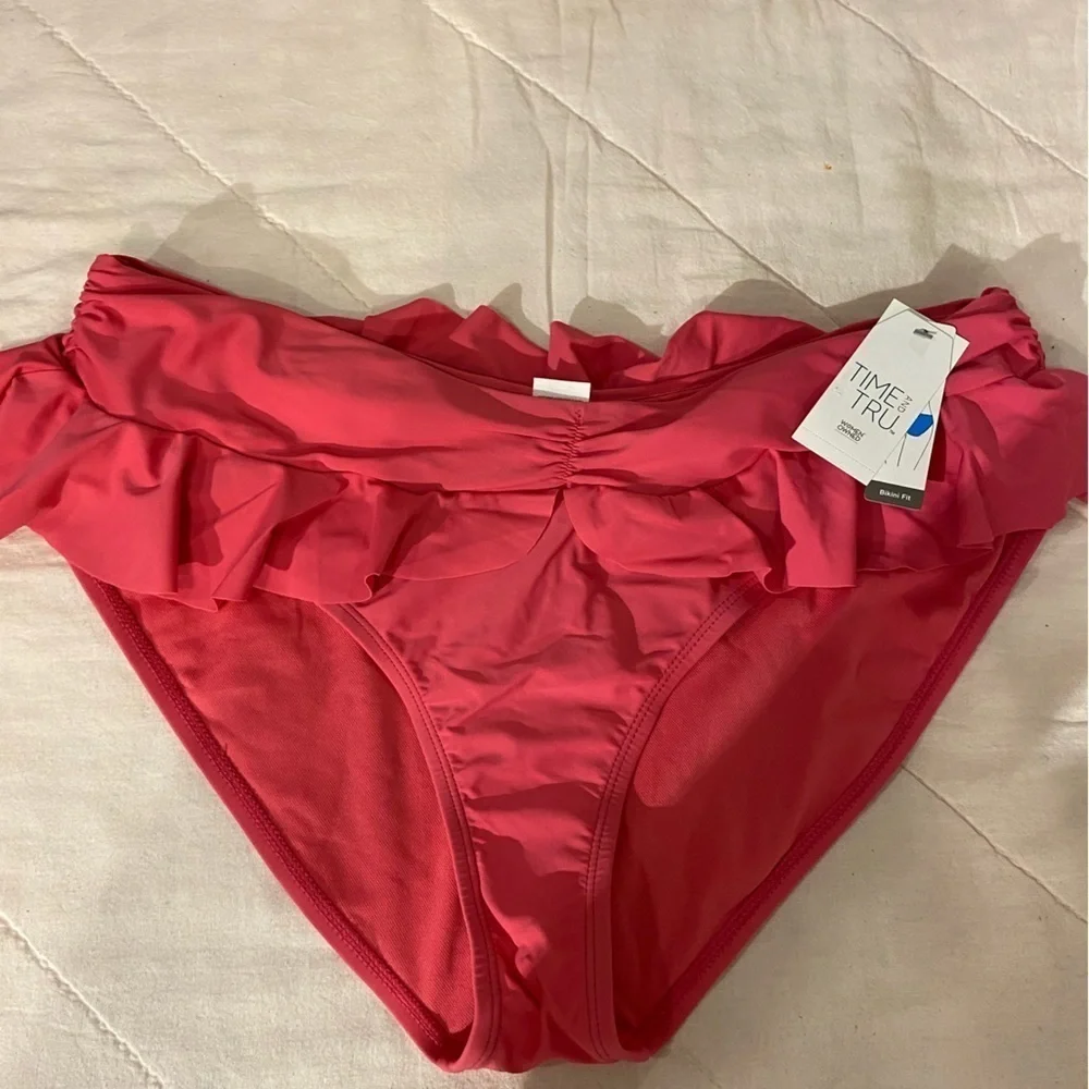 Time and Tru Mid Rise Bikini Bottom 1X (16W-18W) (FR)